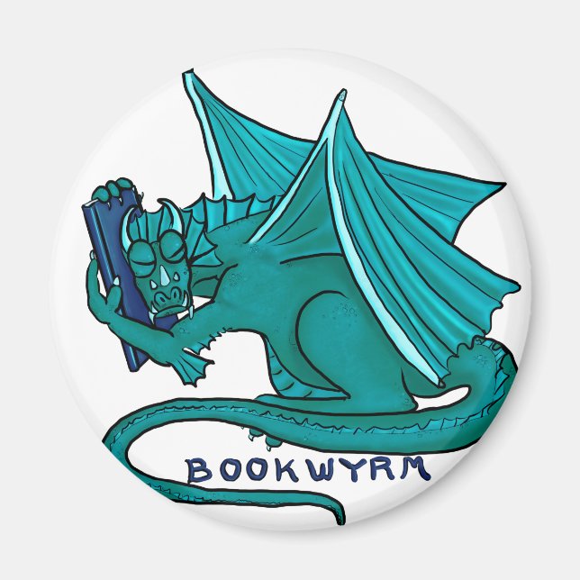 Book Hug Bookwyrm Magnet (Front)