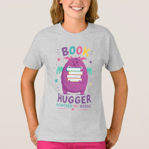 Book Hugger Cute Monster Kids T-Shirt Funny Read