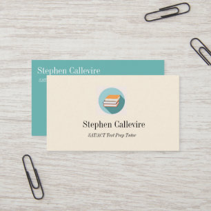 Book Icon Education Business Card