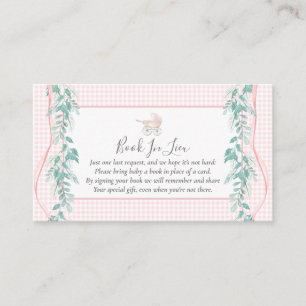 Book In lieu Baby Carriage Business Card