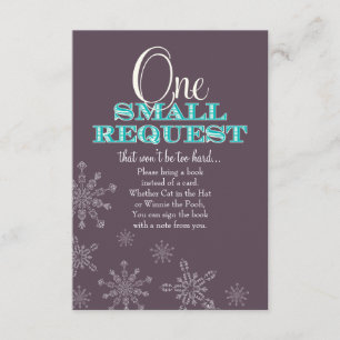 Book Instead of a Card Baby Shower Insert