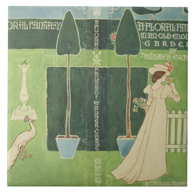 Book Jacket design for 'A Floral Fantasy in an Old Tile (Front)