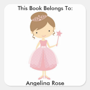 Book Label, Book Sticker, Book Identification Square Sticker