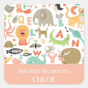 BOOK LABEL : CUTE ANIMALS & ALPHABET