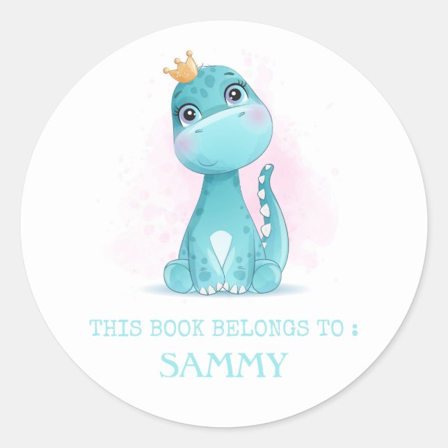 BOOK LABEL : CUTE BABY DINOSAUR (Front)