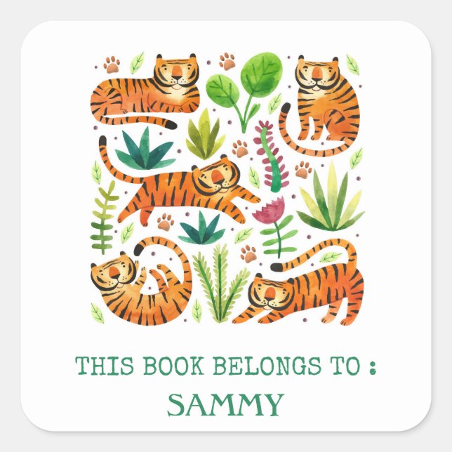 BOOK LABEL : PLAYING TIGERS (Front)