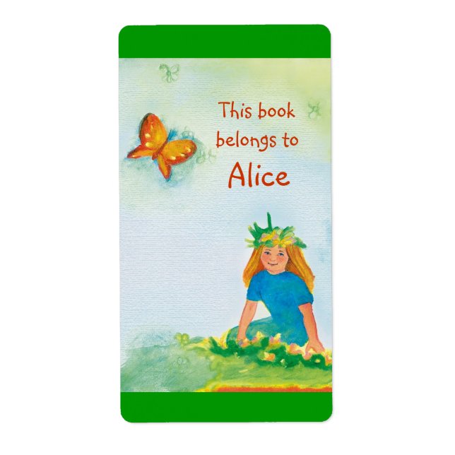 Book Labels with little girl (Front)