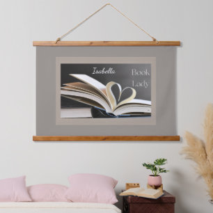 Book Lady, Personalzed Reading Hobby Gift for Her Hanging Tapestry