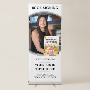 Book Launch Author Book Signing Promotional Retractable Banner