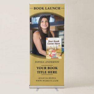 Book Launch Author Book Signing Promotional Retractable Banner