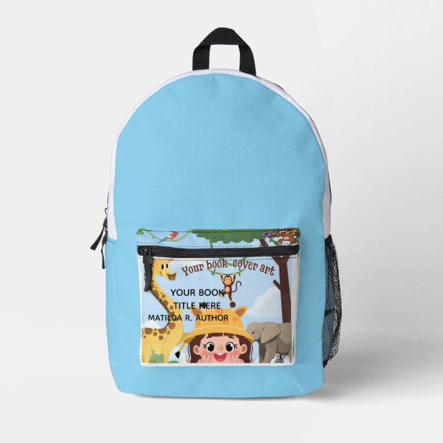Book Launch | Author Promotional Book Cover Printed Backpack (Front)