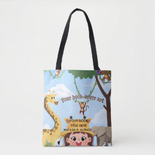 Book Launch Author Promotional Book Cover Tote Bag