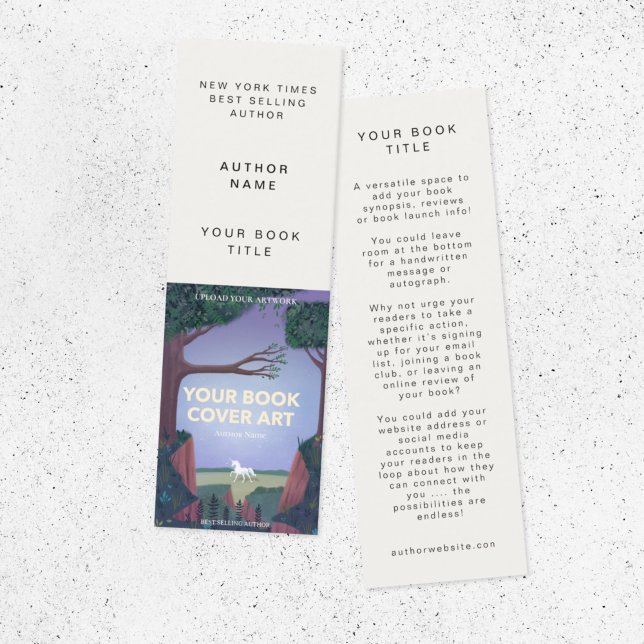 Book Launch | Author Promotional Bookmark Card (Creator Uploaded)
