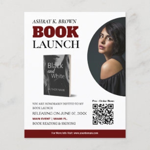 Book Launch Editable Flyer