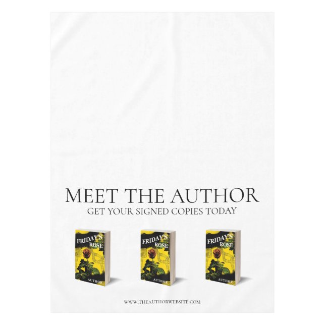 Book Launch Meet the Author Tablecloth (Front)