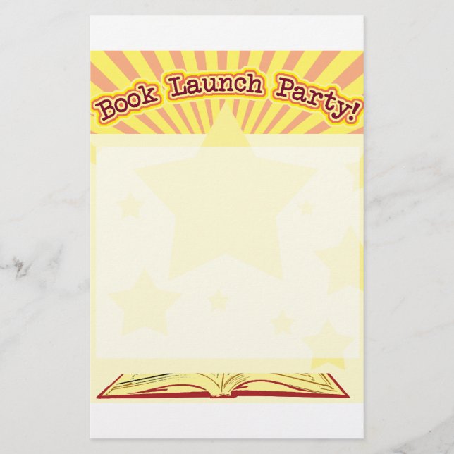 Book Launch Party Stationery (Front)