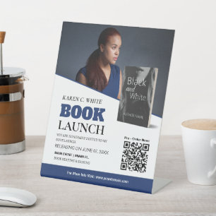 Book Launch Pedestal Custom Sign