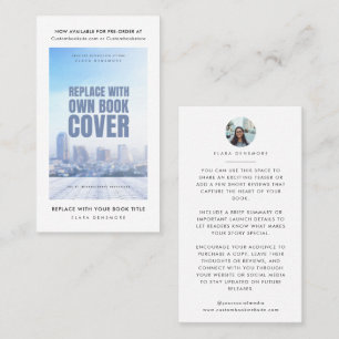 Book Launch Release Book Cover Promotional Author Business Card