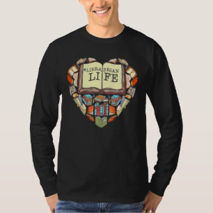 Book Librarian Life Men Women Reading T-Shirt