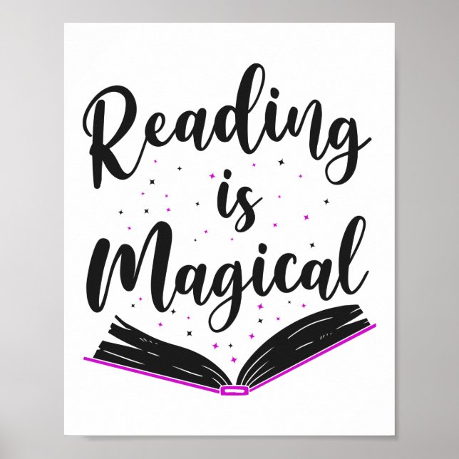 Book Literature Reading Is Magical Poster (Front)
