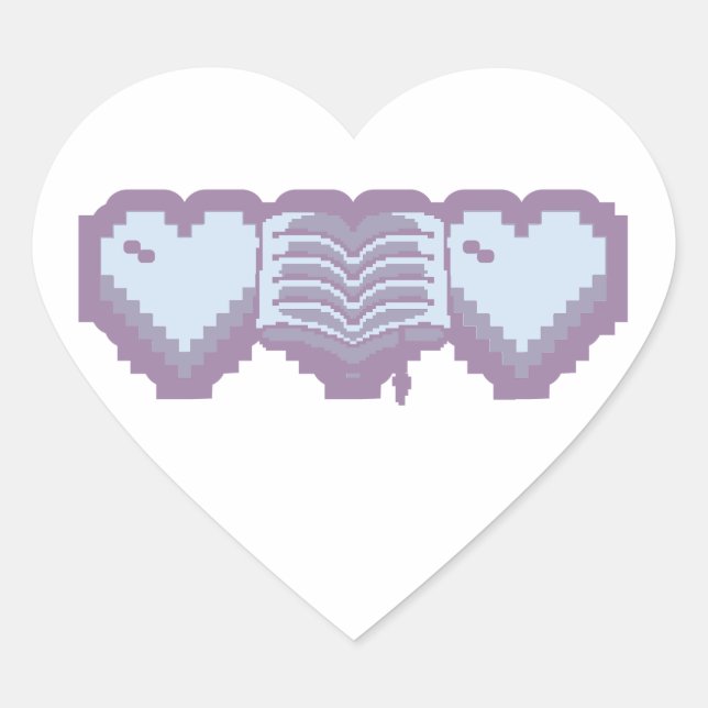 Book Love Heart Sticker (Front)