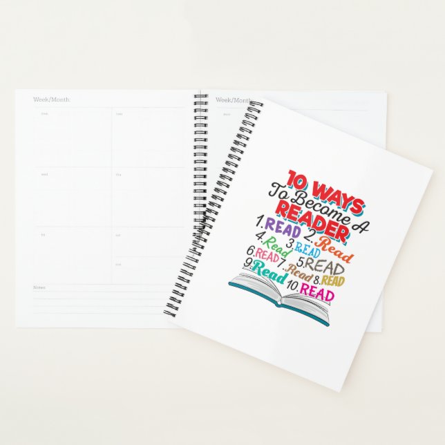 Book Lover 10 Ways to Become a Reader Planner (Display)