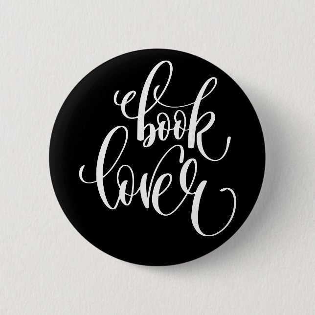 Book Lover 6 Cm Round Badge (Front)