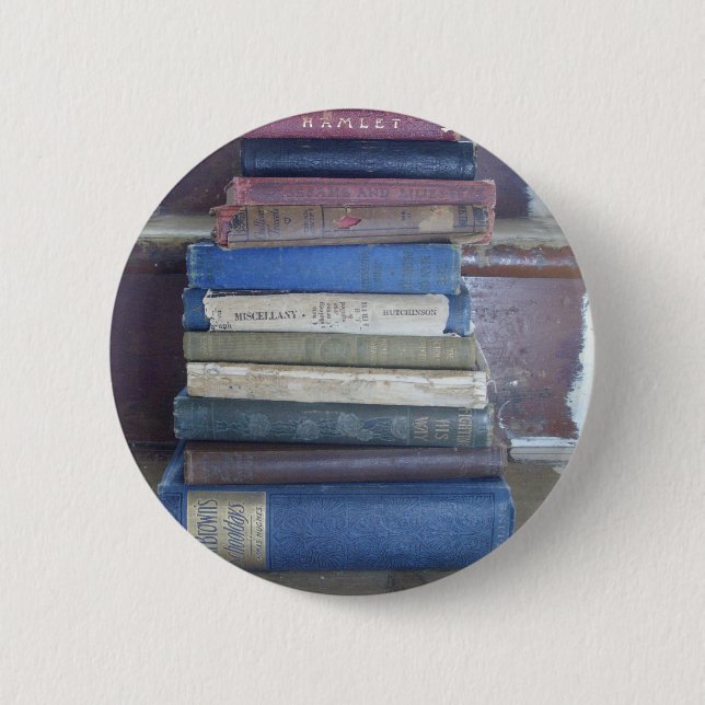 book lover 6 cm round badge (Front)