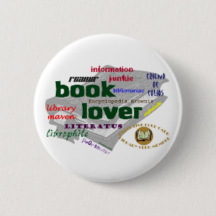 Book Lover 6 Cm Round Badge