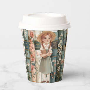 Book Lover   Anne of Green Gables   Floral Books Paper Cups