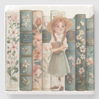 Book Lover | Anne of Green Gables | Floral Books Stone Coaster