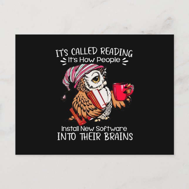 Book Lover Announcement Postcard (Front)