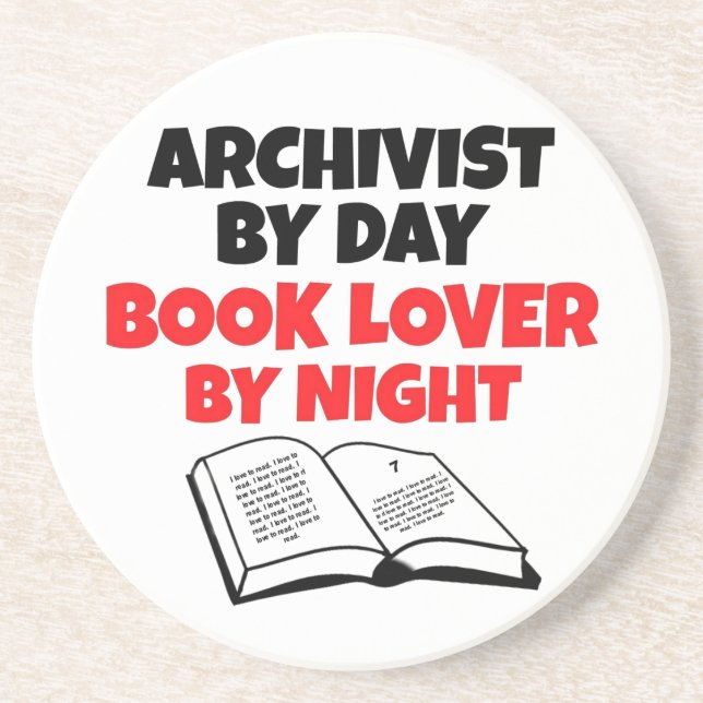 Book Lover Archivist Coaster (Front)
