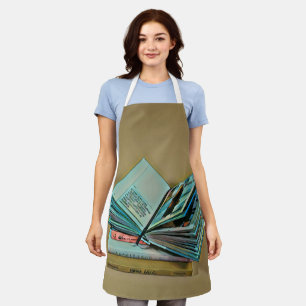 Book lover artwork apron
