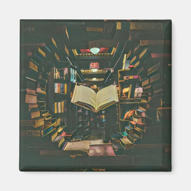 Book lover artwork magnet (Front)