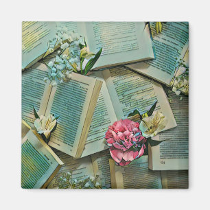 Book lover artwork magnet