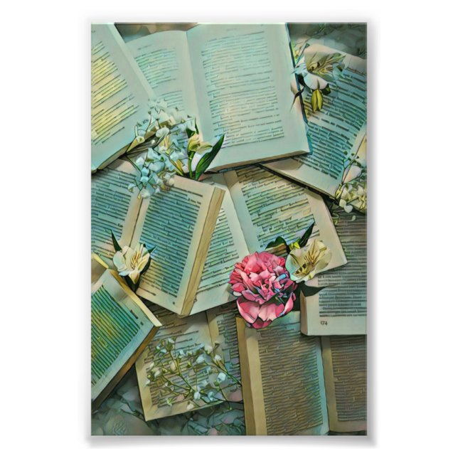 Book lover artwork photo print (Front)