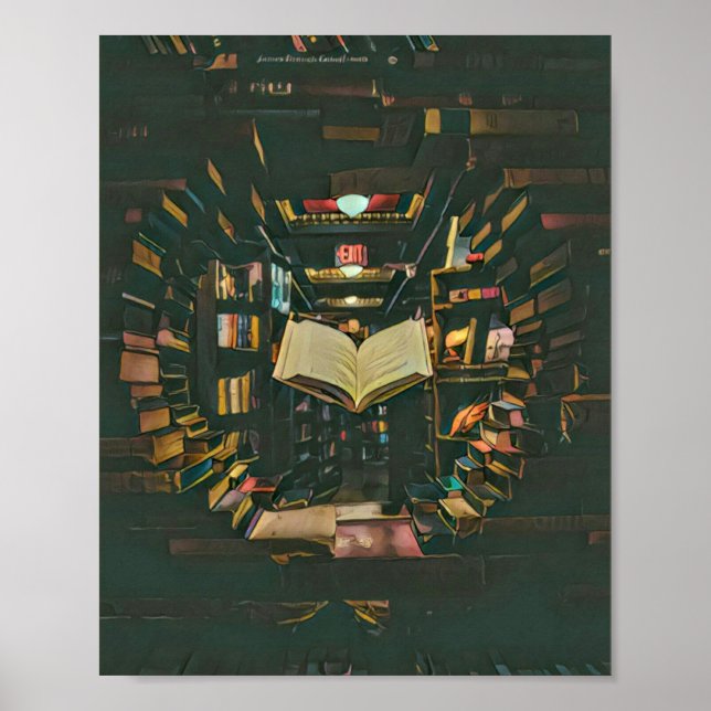 Book lover artwork poster (Front)