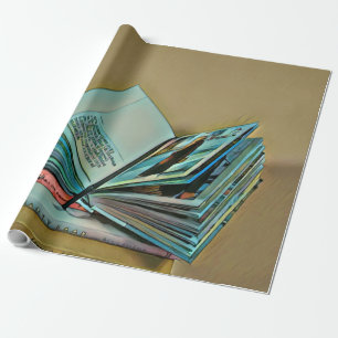 Book lover artwork wrapping paper