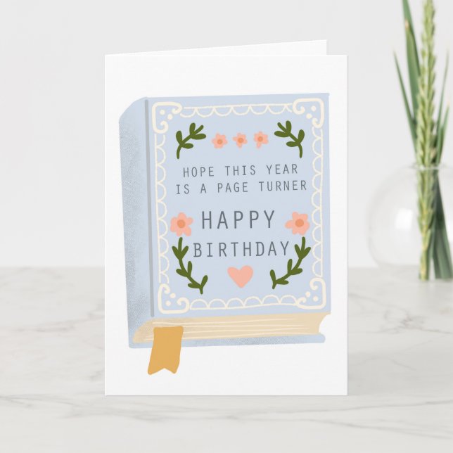 Book Lover Birthday New Chapter Card (Front)