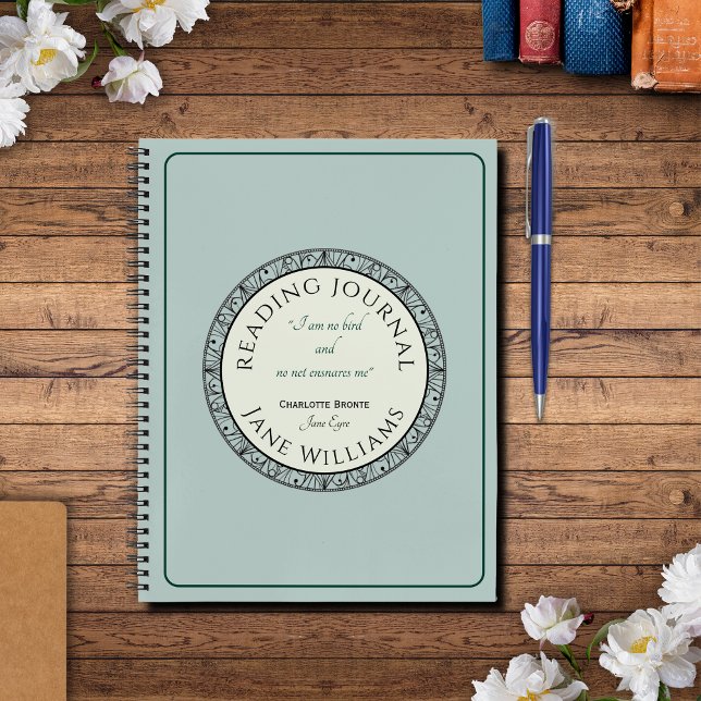 Book Lover Blue Personalised Reading Journal (A book lover's dream! A reading journal for your TBR pile and reflections on your readings.)