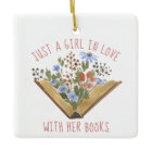 Book Lover Book with Flowers