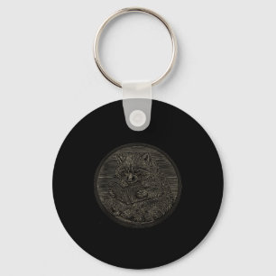 Book lover bookish racoon reading can't booked key ring