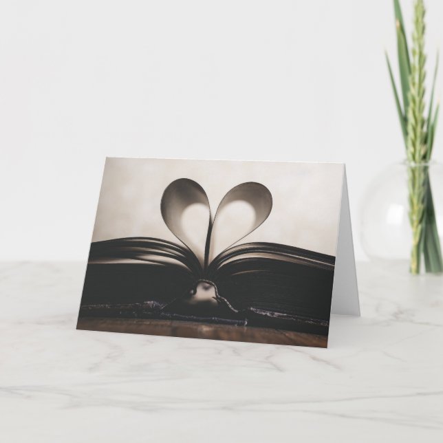 Book Lover Bookish Valentine's Day  Holiday Card (Front)