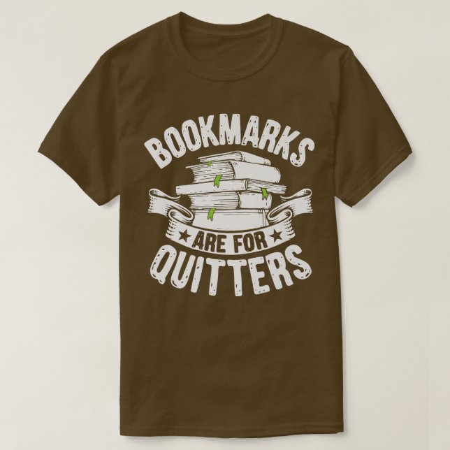Book Lover Bookmarks Book Worm Library Reader Read T-Shirt (Design Front)