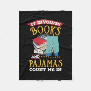Book Lover - Books And Pyjamas Fleece Blanket