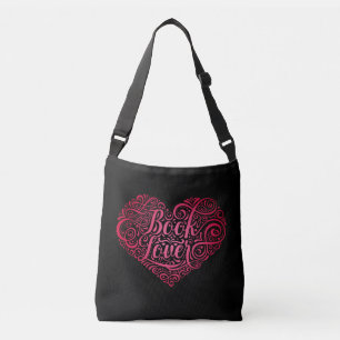 Book Lover Calligraphy Heart Crossbody Bag