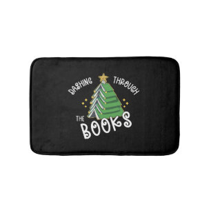 Book Lover Christmas Tree Holiday Reading Bath Mat