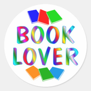 BOOK Lover Classic Round Sticker