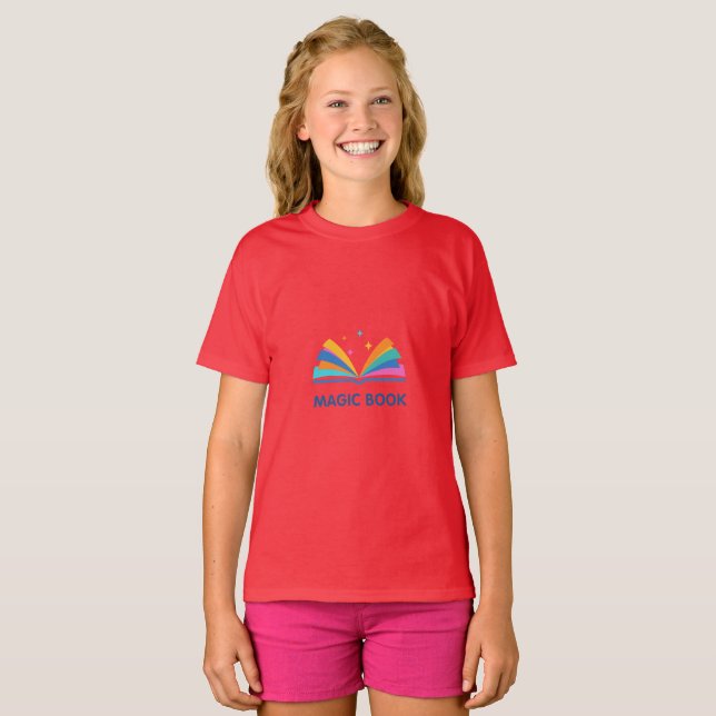  Book Lover Custom Book Stack T-Shirt (Front Full)